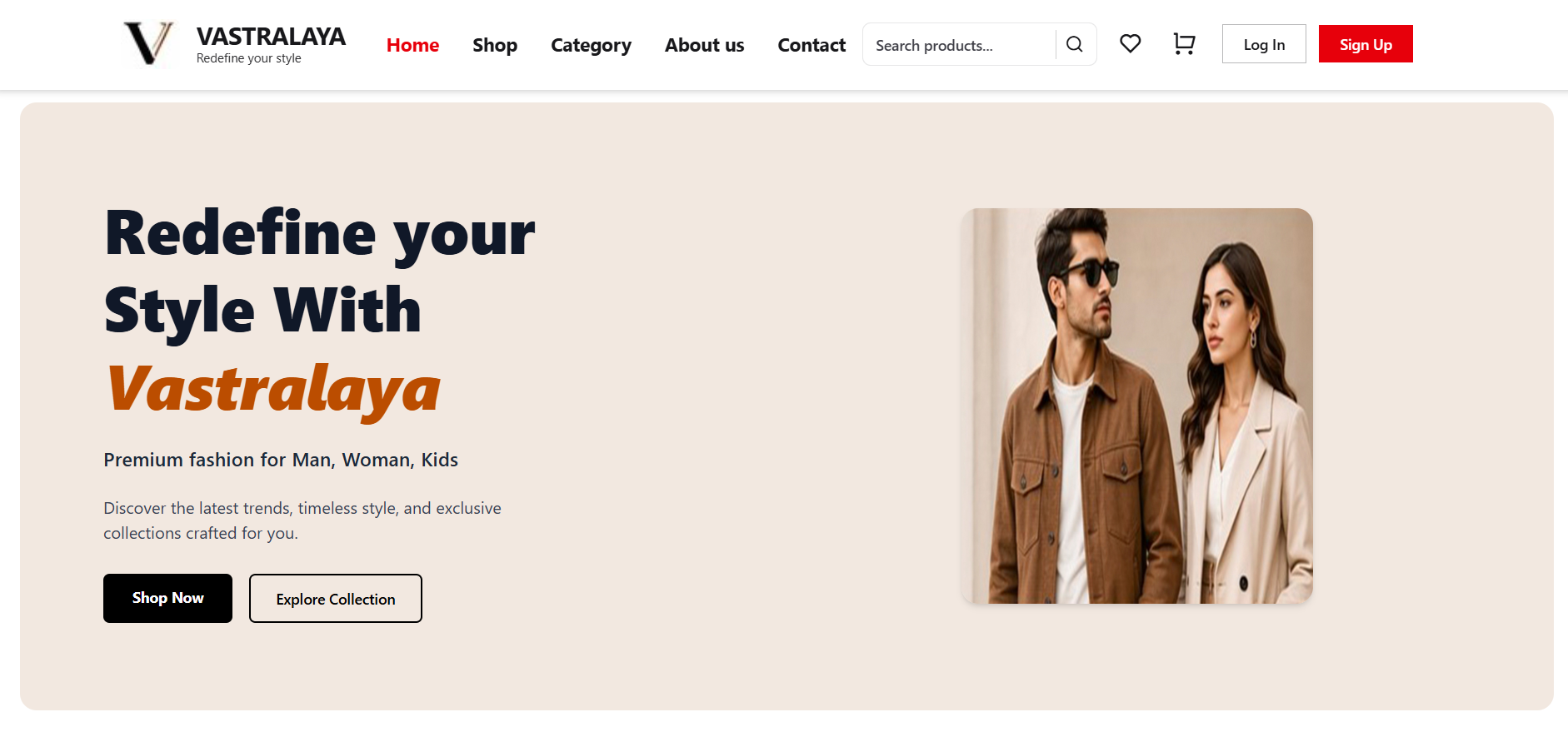 Vastralaya — MERN E-Commerce Website
