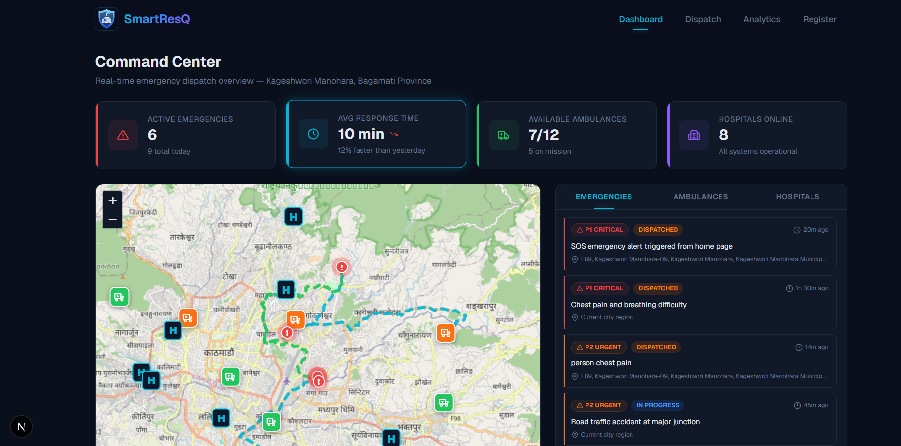 Smart Ambulance Dispatch System